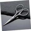 HEALEEP Stainless Steel Mustache Scissors for Men Beard Shears with Mirror Polished Blades Precise Facial Hair Trimming Tool for Beard and Mustache Grooming Rust Silver Design view 3