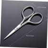 HEALEEP Stainless Steel Mustache Scissors for Men Beard Shears with Mirror Polished Blades Precise Facial Hair Trimming Tool for Beard and Mustache Grooming Rust Silver Design view 4