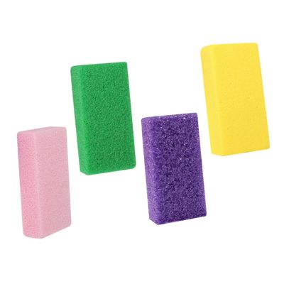 BEBEMOKO 4pcs Pedicure Foot Sole Skin Trimmers Assorted Color Exfoliating Files PU Callus Remover for Dry Cracked Heels and Hard Skin Care