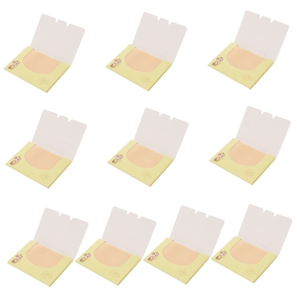 HOMOCONO 10 Boxes Facial Oil Blotting Paper Portable Double Sided Oil Absorbing for Oily Skin Unisex Design Convenient for Home Gym Office Car Use