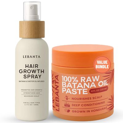 Lebanta Raw Batana Oil for Hair Growth - Cold Pressed Scalp Mask and Hair Growth Oil Spray, thick and strong natural hair for men & women
