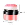 Healeved Loose Powder Blush with Mushroom Head Puff for Cheeks Natural Finish Makeup Portable and Blendable Oil Control Coral Red Cushion Blush for Women view 4