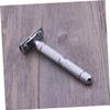 Healifty Double Edge Safety Razor Stainless Steel Shaving Razor for Men Professional Barbershop Use Close Clean Shave Textured Grip Design view 3