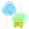 Baluue 2pcs Shower Ball Exfoliating Bath Sponge Soft Loofah Body Scrubber Friendly Dual Color Cartoon Design for Gentle Cleansing and Fun Bath view 1