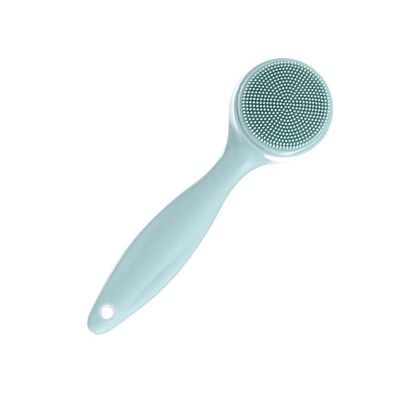 BEBEMOKO Manual Silicone Face Brush for Deep Cleansing and Gentle Exfoliation Soft Facial Scrubber with Nose Massager for Removing Blackheads and Makeup Residue Green Skin Care Tool