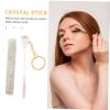 BAZEITFLOW Diamond Crystal Handle Disposable Eyelash Brush for Mascara Application and Lash Separation Versatile Lash Wand Comb Preventing Clumps Easy to Clean Makeup Tool for Precise Eye view 4