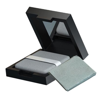 PartyKindom Oil Absorbing with Mirror and Powder Puff Facial Blotting Paper for Oily Skin Compact Portable Case for Oil Control and Pore Minimizing Suitable for Women Daily Use