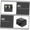 NULYLU 4pcs Makeup Pencil Sharpener Dual Cosmetic Eyebrow Lip Liner Sharpener Portable Tool for Precise Brow Pencil and Eyeliner Maintenance Black Random Color view 3