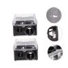 NULYLU 4pcs Makeup Pencil Sharpener Dual Cosmetic Eyebrow Lip Liner Sharpener Portable Tool for Precise Brow Pencil and Eyeliner Maintenance Black Random Color view 4