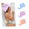Beaupretty 3pcs Coral Fleece Hair Drying Towels Fast Absorbent Caps for Women Quick Dry Hair Care Wraps in Pink Purple Blue for Home Travel Dormitory view 2