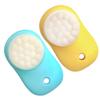 ARTSEWPLY 2pcs Double Sided Silicone Facial Brush for Women Deep Cleansing and Gentle Exfoliation Soft Bristles for Blackhead Removal and Facial Massage Portable Face Cleaning Tool in Lemon view 1