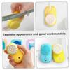 ARTSEWPLY 2pcs Double Sided Silicone Facial Brush for Women Deep Cleansing and Gentle Exfoliation Soft Bristles for Blackhead Removal and Facial Massage Portable Face Cleaning Tool in Lemon view 3