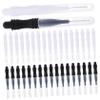 Beaupretty 60 pcs Micro Eyebrow Brush Tool with Protective Caps Lightweight Portable Brow Lamination Spoolies Compact for Easy Use and Dust Prevention Black and White view 1