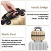Tlence 13" Hard Shell Makeup Travel Case, Portable Hand Luggage with Elastic Band, ABS Carrying Cosmetic Suitcase, Small Train Makeup Storage Organizer Box for Toiletry, Gifts for Women, Champagne view 3
