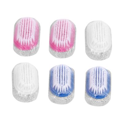 BEBEMOKO 6pcs Double Sided Foot Callus Scrubber and Peeling Stone Multifunctional Natural Pumice Foot Stone Brush for Exfoliating Dead Skin Compact and Portable Pedicure Tool Random Color