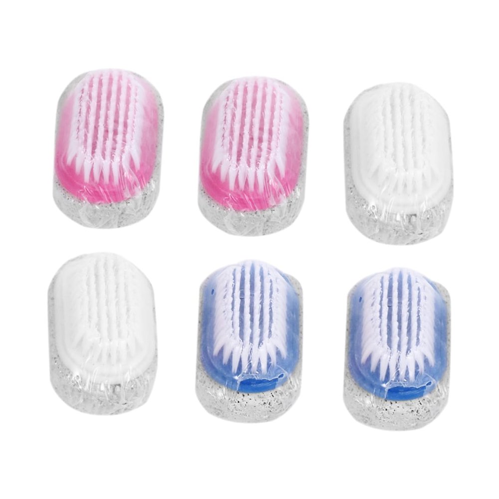 BEBEMOKO 6pcs Double Sided Foot Callus Scrubber and Peeling Stone Multifunctional Natural Pumice Foot Stone Brush for Exfoliating Dead Skin Compact and Portable Pedicure Tool Random Color