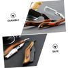 DECORNIJIA Manual Razor with Head Portable Wooden Handle Straight Razor for Mens Beard Hair and Eyebrow Grooming Rust Resistant Design Travel Friendly Shaving Tool view 2