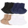 NULYLU 4 Pairs Heel Moisturizing Socks with Gel Cushion Breathable Elastic Heel Protectors for Dry Cracked Softening and Repair Suitable for Men and Women White Nude Black Blue view 1