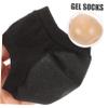 NULYLU 4 Pairs Heel Moisturizing Socks with Gel Cushion Breathable Elastic Heel Protectors for Dry Cracked Softening and Repair Suitable for Men and Women White Nude Black Blue view 3