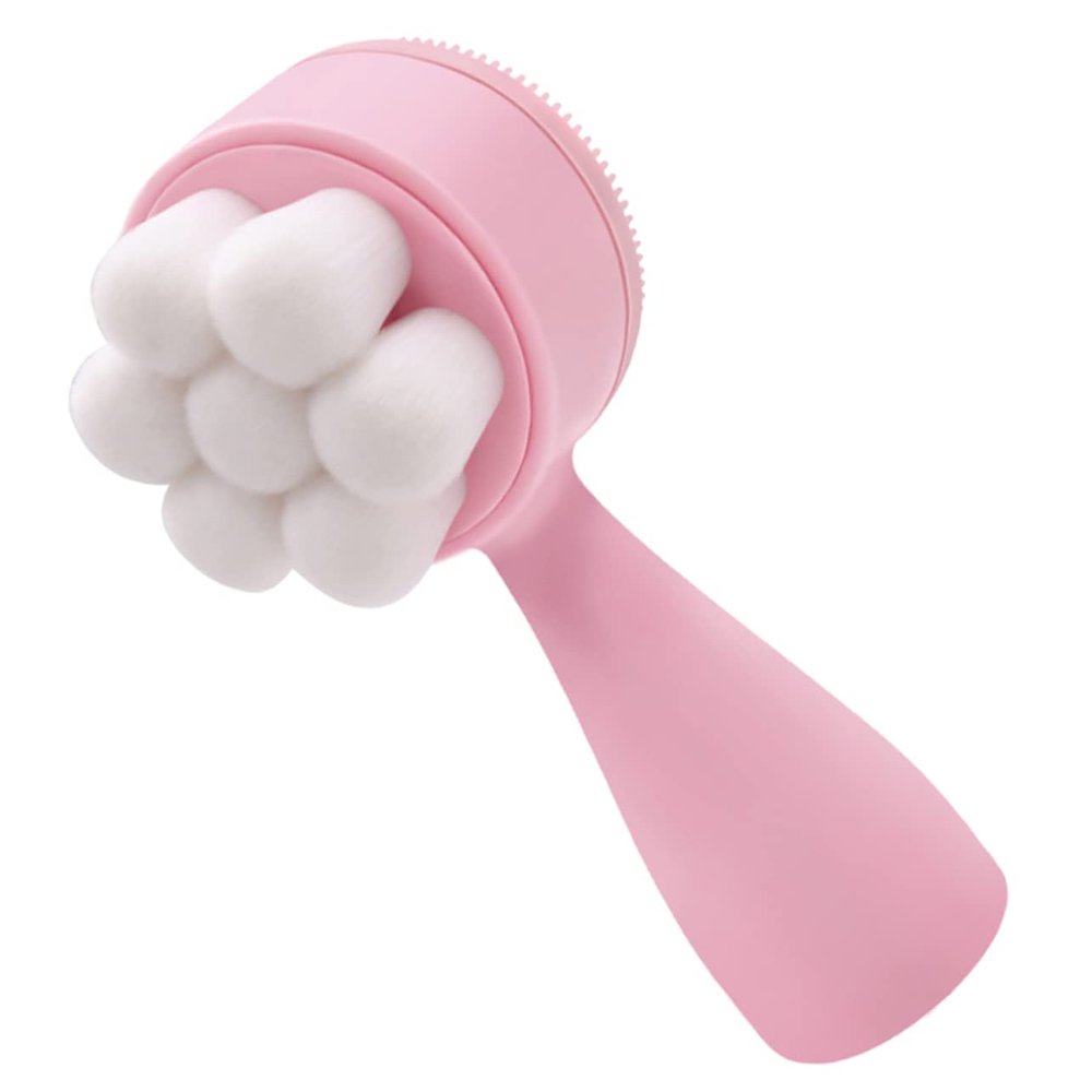 BATHVEVE Manual Facial Brush Soft Silicone Face Washing Brush for Women Gentle Exfoliating and Deep Cleansing Tool with Soft Bristles Portable Lightweight Design for Daily Skin Care