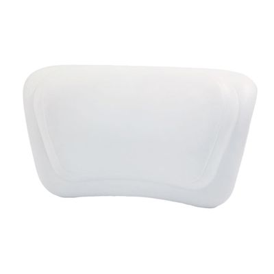 CONGARTENO PU Bath Pillow with Strong Suction Cups Soft Cushion for Bathtub and Massage Tubs Comfortable Family Relaxation Accessory White