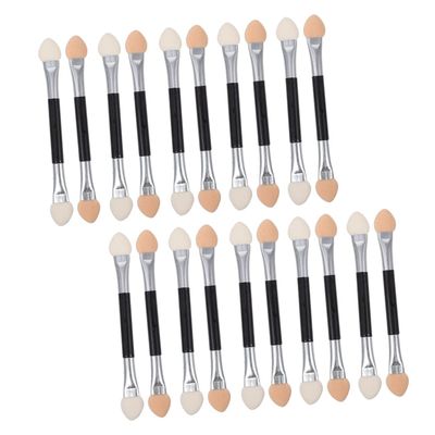 BEBEMOKO 30pcs Dual Ended Eyeshadow Stick Brushes Lightweight Eye Makeup Applicators Skin Friendly Cosmetic Tools for Beginners and Professional Makeup Artists Portable Cosmetic Brush