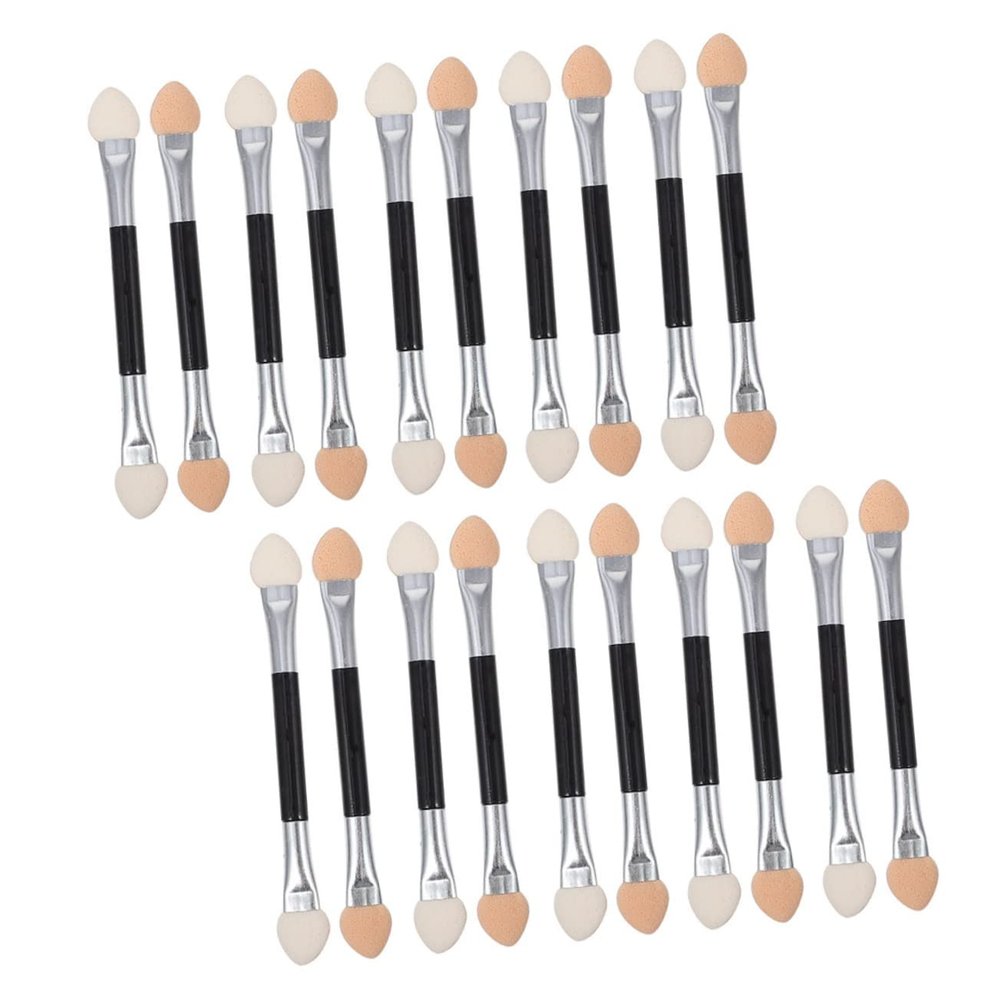 BEBEMOKO 30pcs Dual Ended Eyeshadow Stick Brushes Lightweight Eye Makeup Applicators Skin Friendly Cosmetic Tools for Beginners and Professional Makeup Artists Portable Cosmetic Brush