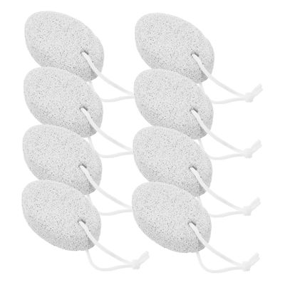 DINHEAROM 8pcs Oval Pumice Stones Callus Removing Stone Foot Grinding Tool for Hard Dry Skin Removal Portable Lightweight Foot Care Pedicure Supplies