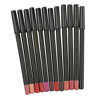 AUTSUPPL 12pcs Matte Lip Shaping Pencils Multi Use Lip Liner for Eyebrows and Eyeliners Portable Beauty Makeup