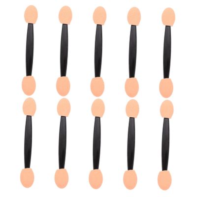 ARTSEWPLY 100pcs Dual Ended Disposable Eyeshadow Applicators with Latex Sponge Tips Soft Double Sided Makeup Brushes for Eye Shadow Eyeliner Eyebrow and Face Glitter Application for