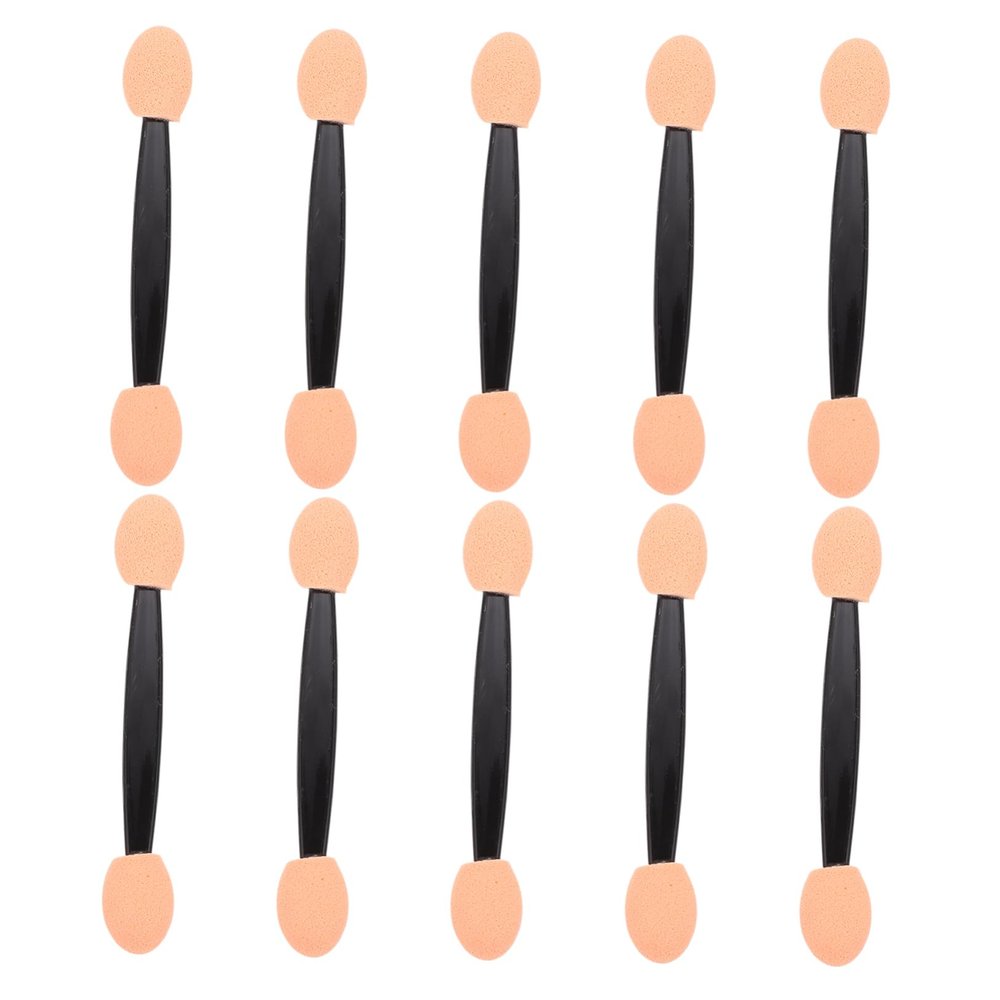ARTSEWPLY 100pcs Dual Ended Disposable Eyeshadow Applicators with Latex Sponge Tips Soft Double Sided Makeup Brushes for Eye Shadow Eyeliner Eyebrow and Face Glitter Application for