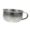 BEBEMOKO Stainless Steel Shaving Bowl with Handle for Men Slip Resistant Bubble Foam Container Rust Resistant Beard Wet Razor Shave Dish Stable Non Tip Design Smooth Polished Edges Safety view 1