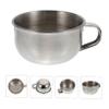 BEBEMOKO Stainless Steel Shaving Bowl with Handle for Men Slip Resistant Bubble Foam Container Rust Resistant Beard Wet Razor Shave Dish Stable Non Tip Design Smooth Polished Edges Safety view 4