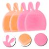 BATHVEVE 4pcs Silicone Facial Cleansing Brush Deep Pore Face Scrubber and Massager for Oily Skin Blackhead Removal Gentle Textured Exfoliating Skin Care Tool view 4