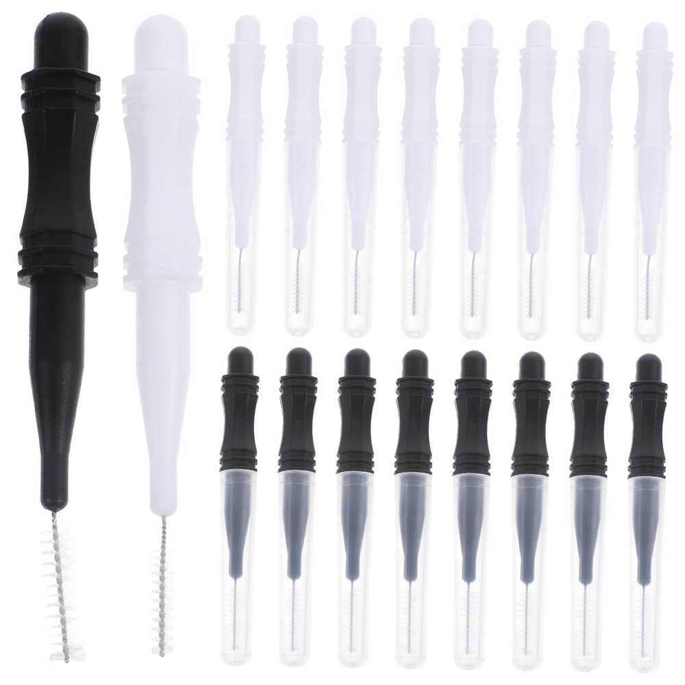 BAZEITFLOW 60 pcs Brow Lamination Brush with Caps Micro Eyebrow Spoolie Brushes for Precise Hair Stroke Styling Portable and Protective and Flexible for Travel and Daily Use