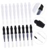 BAZEITFLOW 60 pcs Brow Lamination Brush with Caps Micro Eyebrow Spoolie Brushes for Precise Hair Stroke Styling Portable and Protective and Flexible for Travel and Daily Use view 2