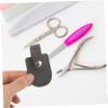 BAZEITFLOW PU Nail Scissor Cover Sleeve Cuticle Nipper Protector Case Stylish Manicure Pedicure Tool Storage Pouch for Nail Clippers and Trimmers view 4