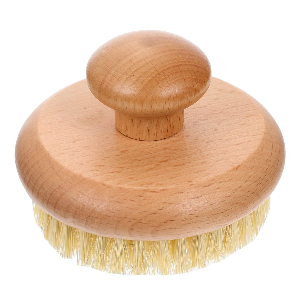 ADOCARN Bath Scrubber Brush with Comfortable Handle for Skin Exfoliating and Massage Fine Workmanship Body Brush for Legs Arms Chest Promotes Circulation and Removes Dead Skin
