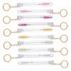 KAILIKETIY 10 pcs Lash Brush with Test Tube and Rhinestone Keychain Portable Makeup Eyelash Spoolies with Plastic Tubes Stylish Eyelash Comb for view 1