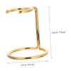ARTSEWPLY Shaving Brush Rack Metal Stand with Nonslip Base Razor and Brush Holder for Mens Bathroom Storage Compact Gold Shaving Organizer for Daily Grooming view 4