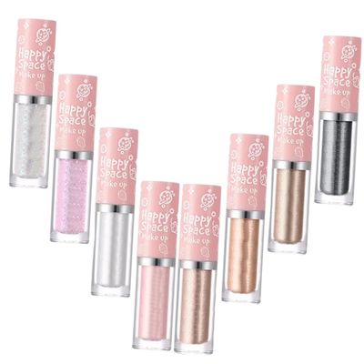Baluue 8Pcs Liquid Glitter Eyeshadow Stick Sparkly Long Wear Eye Glitter Shadow for Daily Party Festival Makeup Portable Compact Eye Shadow Kit for Stunning Highlight and Charming Look