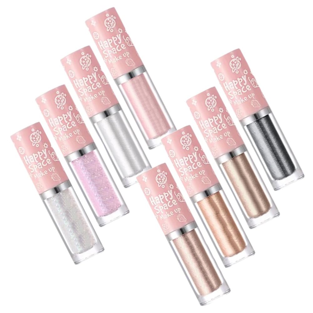 Beaupretty 8Pcs Liquid Glitter Eyeshadow Stick Sparkle Shimmer Makeup Eye Shadow and Liquid Eyeliner for Daily Party and Festival Use Compact Portable Eye Makeup Kit for Women