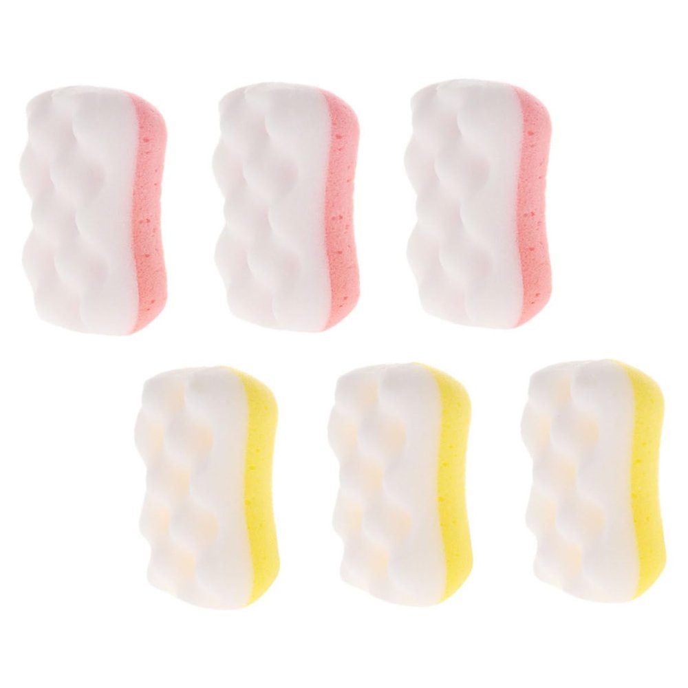 Beaupretty 6Pcs Exfoliating Bath Sponges Gentle Shower Body Loofah Sponges for Adults and Deep Cleansing Skin Friendly Bathing Tools Random Colors Random Color