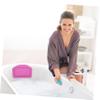 Baluue Supple Bath Pillow with Suction Cups for Tub Neck and Head Rest Cushion PVC Foam Bathtub Neck Support Comfortable Spa Accessory for Adults Relaxing Bathroom Cushion view 4