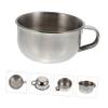 COSMEVIVI Practical Stainless Steel Men's Shaving Bowl with Handle for Comfortable Foaming Stable Design for Easy Bubble Creation and Safe Wet Shave Soap Vessel for Beard Care view 3