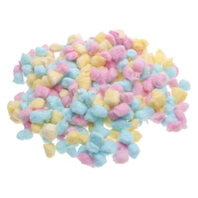 LIFKOME Cotton Balls for Newborn Face Washing Small Colored Cotton Balls in Pink Yellow Blue Multipurpose Soft Absorbent Fuzzy Pads for Skincare and Crafting
