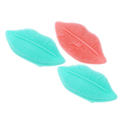 ARTSEWPLY 3pcs Silicone Lip Exfoliating Brush for Gentle Facial Cleansing Skin Friendly Soft Silicone Face Scrubber for Lips Nose and Blackhead Removal Mini Portable Brushes for Random Color