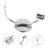 BAZEITFLOW Practical Straight Razor Stand for Men Compact Silver Razor Holder Space Saving Bathroom Organizer Men Convenient Shaving Tool Storage view 2