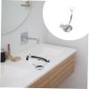 BAZEITFLOW Practical Straight Razor Stand for Men Compact Silver Razor Holder Space Saving Bathroom Organizer Men Convenient Shaving Tool Storage view 4