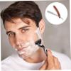 TINEASUR Wood Handle Straight Barber Razor Foldable Lightweight Manual Shaving Tool for Men Beard Sideburns and Short Hair Design for Barber Shops and Salons Random Style view 4